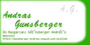 andras gunsberger business card